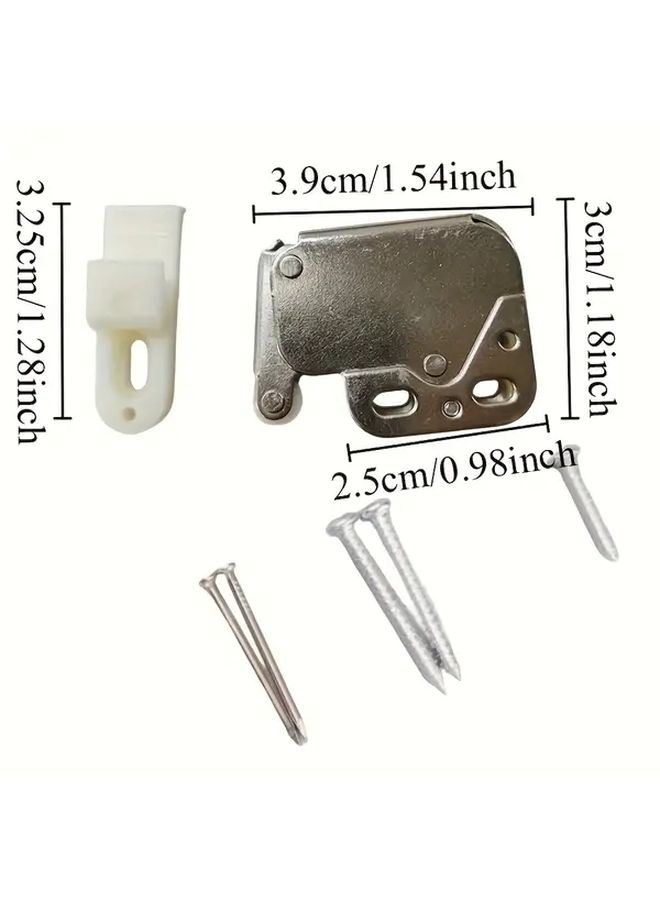 6pcs Sliding Barn Door Bolts Latch Lock for Cabinet Cupboard Closet - Image 2
