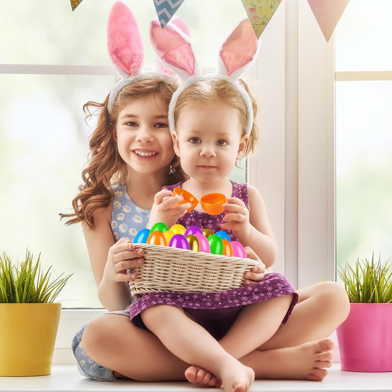 Leetous 144 PCS Bulk Easter Plastic Eggs for Egg Hunt, Empty Fillable 2.36" 134 PCS Colorful Eggs with 10 PCS Golden Eggs for Basket Essentials Stuffers, Easter Party Favors Supplies Decorations - Image 4
