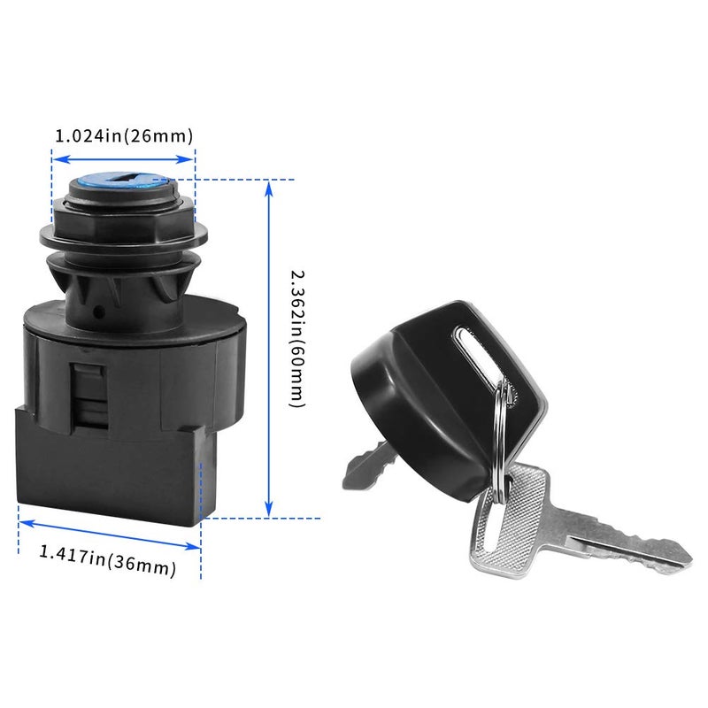 LOCOPOW 4011002 4012165 Ignition Key Switch Compatible with Polaris Ranger 700 800 900 Crew RZR S 570 Sportsman 850 570 500 Scrambler 1000 850 400 Trail Boss 330 325 Magnum Outlaw Hawkeye Xpedition Xplorer - Image 2