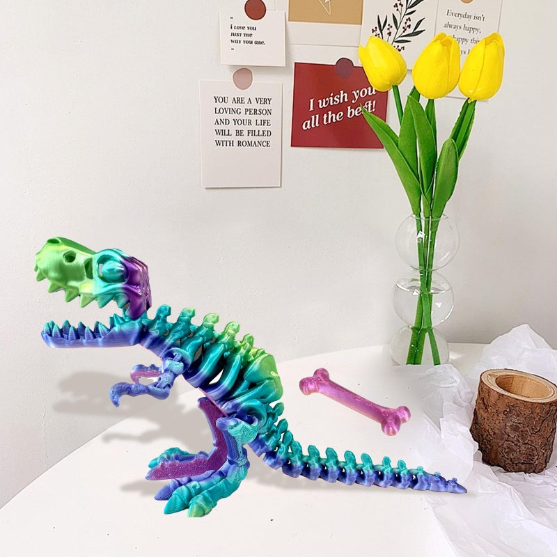 utosday Easter Eggs Filled with Dinosaur Toys, 3D Printed Animals Mystery Crystal Dragon Egg with Articulated Tyrannosaurus Rex, Easter Basket Stuffers Fidget Toy for Adults Kids (Candy) - Image 4