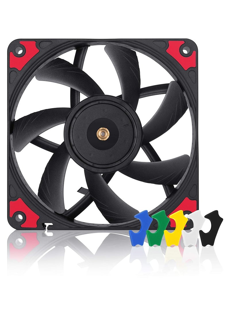 NOCTUA Noctua Chromax Black Swap 120mm 1850RPM PWM Computer Case Fan wAntiVibration Pads  - Image 1