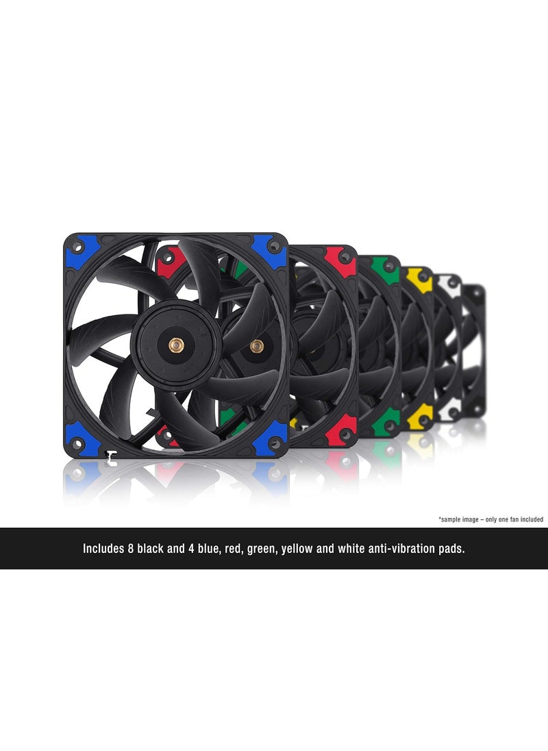 NOCTUA Noctua Chromax Black Swap 120mm 1850RPM PWM Computer Case Fan wAntiVibration Pads  - Image 4