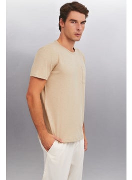 GRIMELANGE Conner Men's Oversize Beige T-Shirt  - Image 5