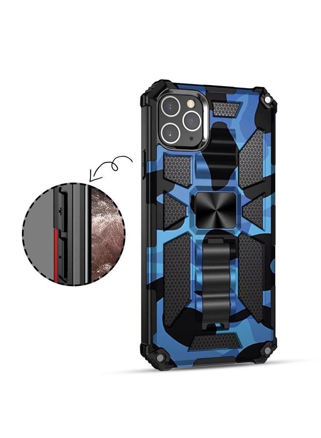 S-TOP Case For iPhone 11 Pro Max Camouflage Armor Shockproof TPU + PC Magnetic Protective Case with Holder - Image 2