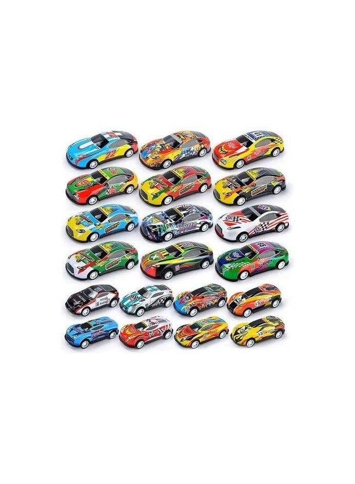 جموعة سيارات سباق صغيرة – 24 قطعة بتصميم رياضي وألوان متنوعة – سيارات ألعاب للأطفال بأرقام وملصقات واقعية – حجم مدمج للعب داخل المنزل – هدية ممتعة للبنات والأولاد - Image 5
