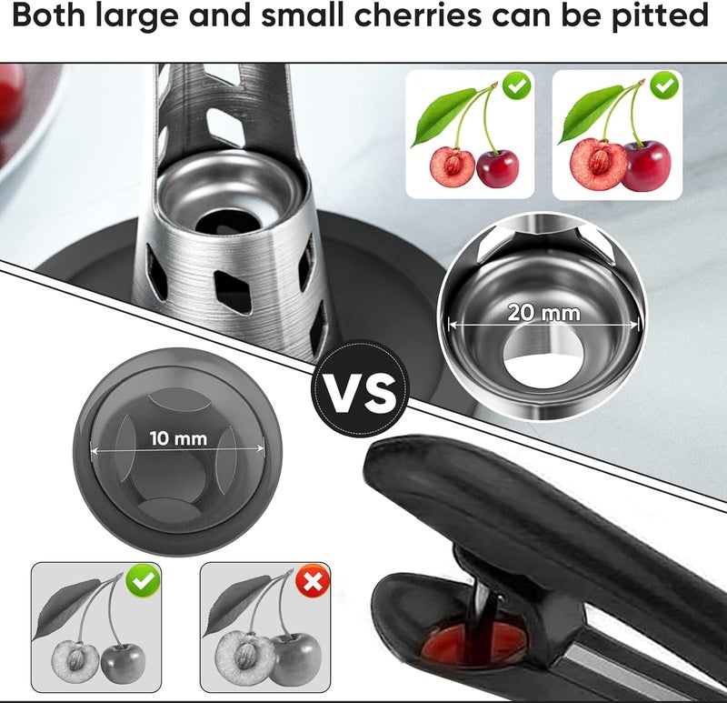 YYP Cherry Pitter Remover Tool - 304 Stainless Steel, Durable, Press Type for Effortless Cherry Seed Removal. Perfect Kitchen Tool for Coring and Deseeding Fruit Pits - Image 2