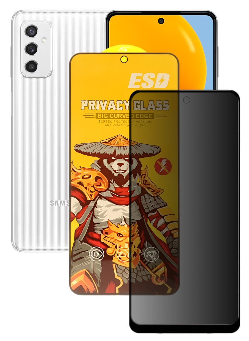 ESD Tempered Dustproof Privacy Glass Screen Protector Compatible For Samsung Galaxy M52 5G - Image 1