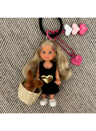Heart-shaped vegetable basket doll pendant