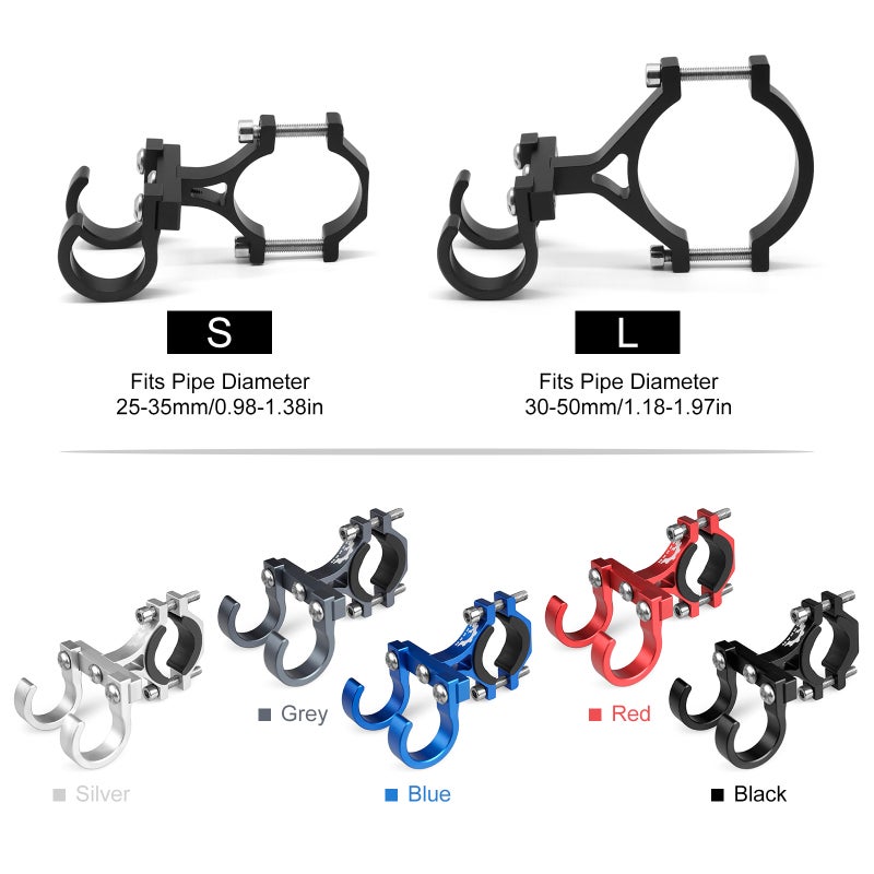 YSANAM Motorcycle Hook: Red, Aluminum Alloy, 50Kg Load - 2 Adjustable Angles, No-Drill Installation Bike Bag Hook for Mountain Bikes, Road Bikes, Scooters Motorcycles - Image 2