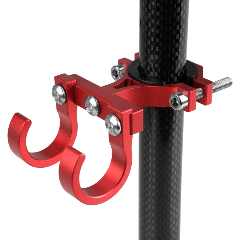 YSANAM Motorcycle Hook: Red, Aluminum Alloy, 50Kg Load - 2 Adjustable Angles, No-Drill Installation Bike Bag Hook for Mountain Bikes, Road Bikes, Scooters Motorcycles - Image 5