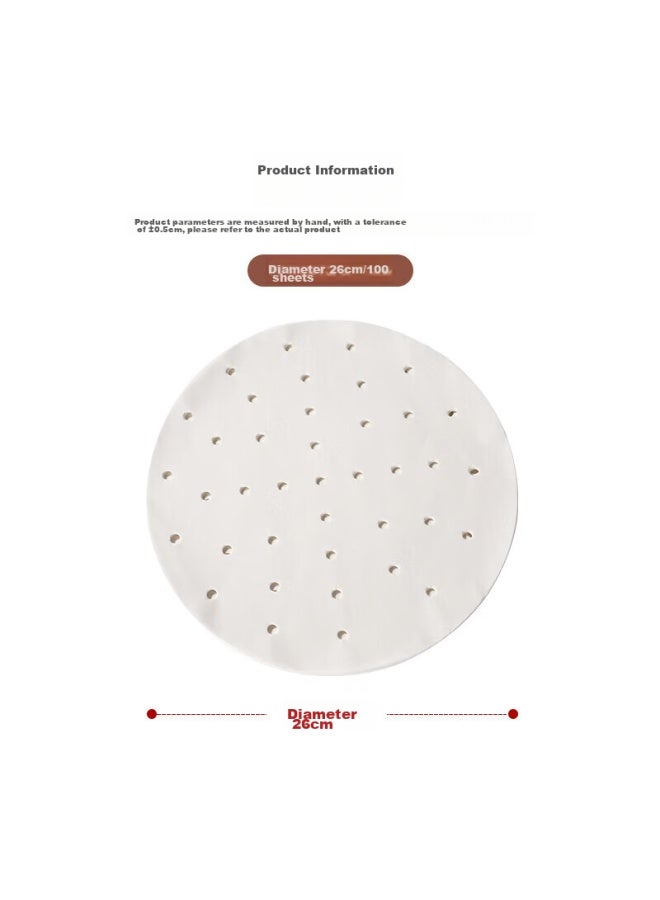 MAX COOK Maxcook Steamer Paper, Dumpling Liner, Steaming Paper, Steamer Rack Paper, Disposable, 100 Sheets, Diameter 26cm, Mcpj1672 - Image 5