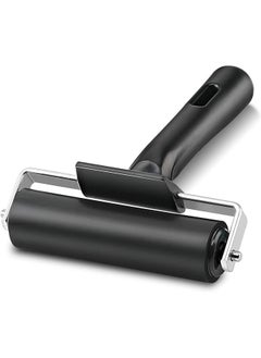 HY Rubber Brayer Roller, Black Printing Ink Rubber Brayer Roller Paint Brush Black Ink Applicator Art Craft Oil Painting Tool for Printmaking Anti Skid Tape Construction  - Image 1