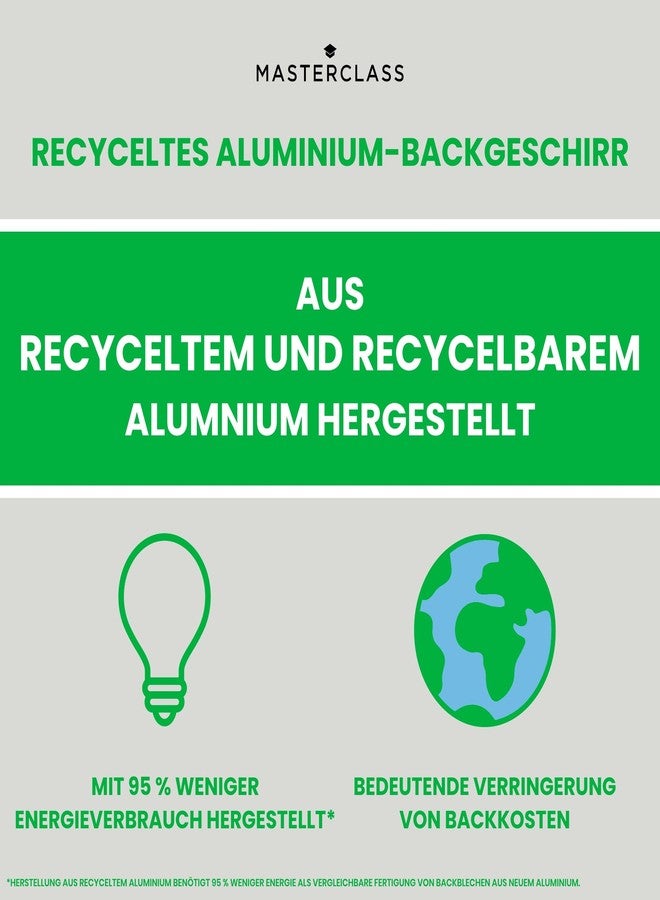 Master Class MasterClass Recycled Aluminum 5pc Baking Set, Stacking Bakeware Set with Roaster, Muffin Pan, 2lb Loaf Tin, Baking Tray & Wire Cooking Rack - Image 5