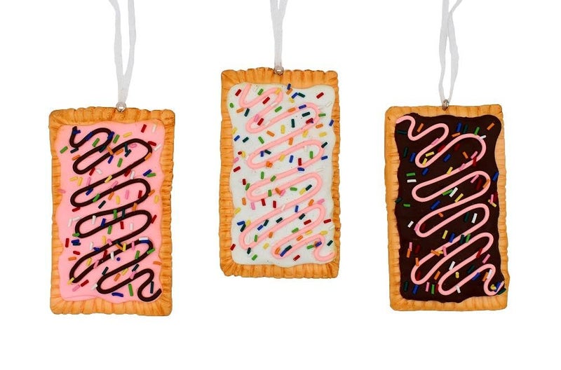 Kurt S. Adler Kurt S Adler Frosted Chocolate Strawberry Vanilla Toaster Pastry Breakfast Ornaments 3 Assorted - Image 4