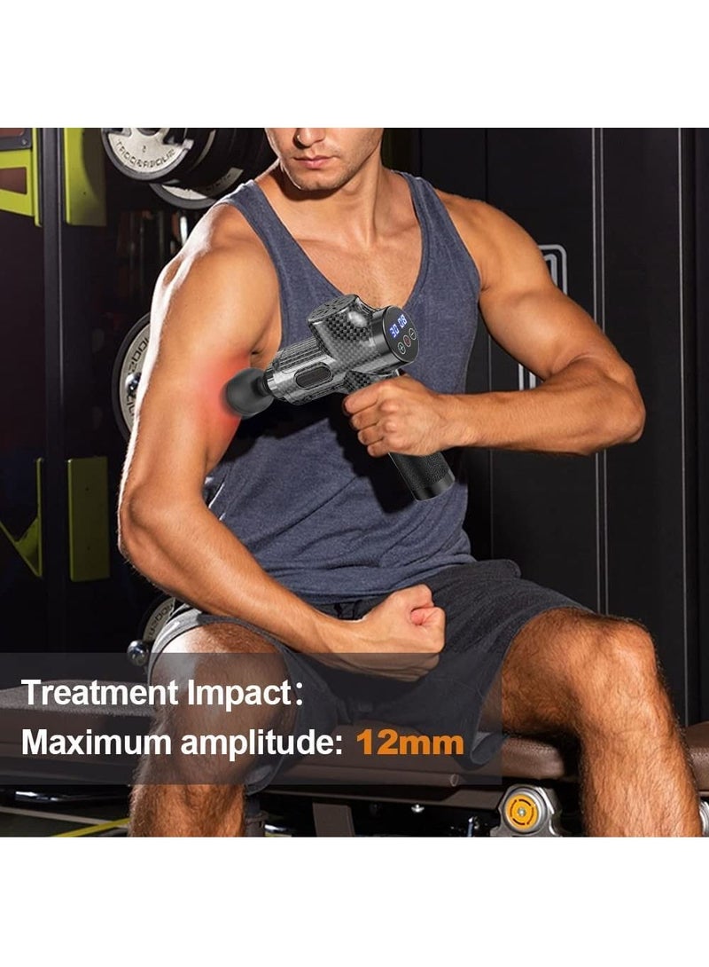 GENNEXT LCD Electric Massage Gun Deep Tissue Percussion Muscle for Body Neck Relaxation Massager for Fitness - Image 4