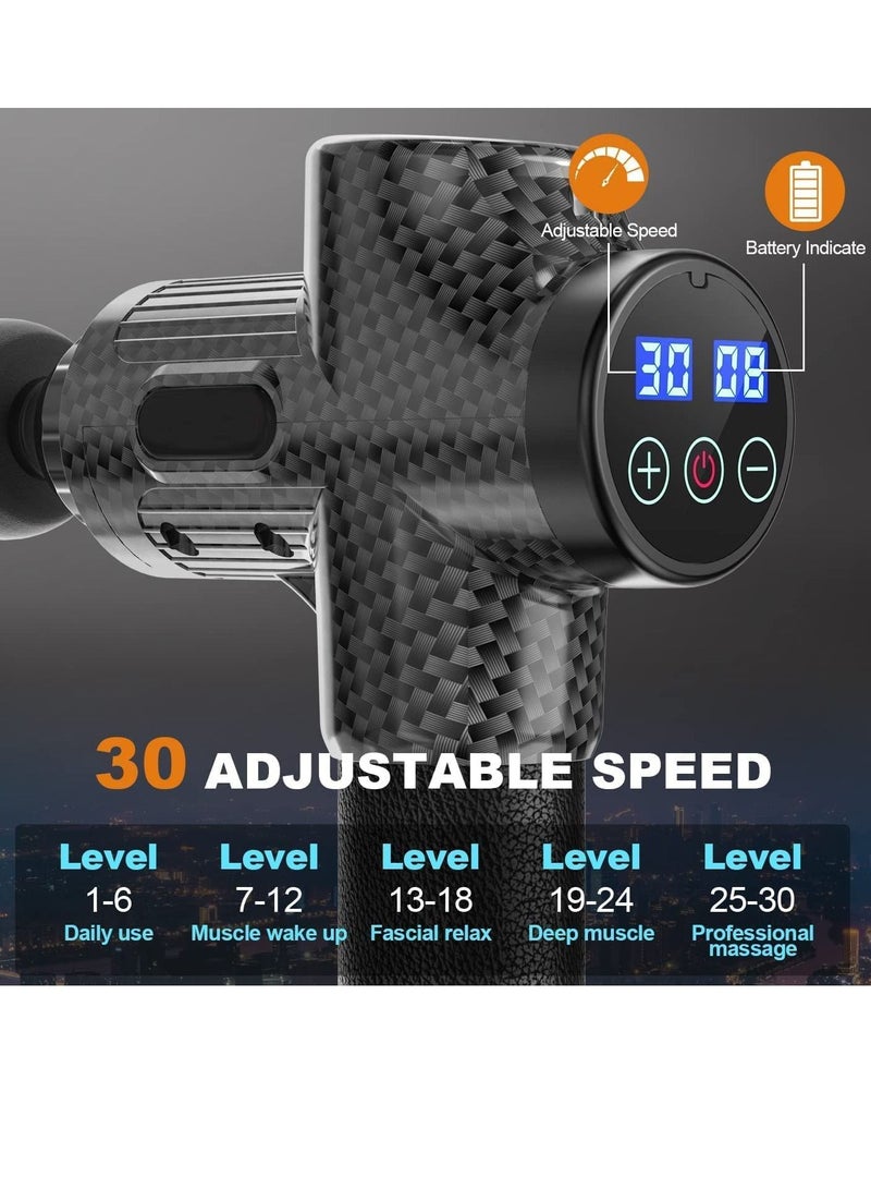 GENNEXT LCD Electric Massage Gun Deep Tissue Percussion Muscle for Body Neck Relaxation Massager for Fitness - Image 2