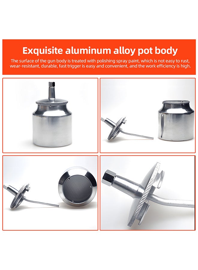 Universal 1.5mm Copper Nozzle Cordless Paint Sprayer for Home Interior House Painting Car DIY Paint Sprayer Gun with 750ml Aluminum Alloy Cup Quick Connector Cleaning Brush  - Image 5