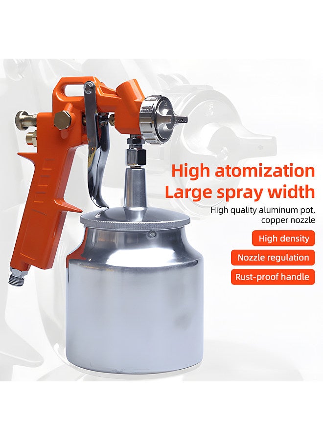 Universal 1.5mm Copper Nozzle Cordless Paint Sprayer for Home Interior House Painting Car DIY Paint Sprayer Gun with 750ml Aluminum Alloy Cup Quick Connector Cleaning Brush  - Image 2