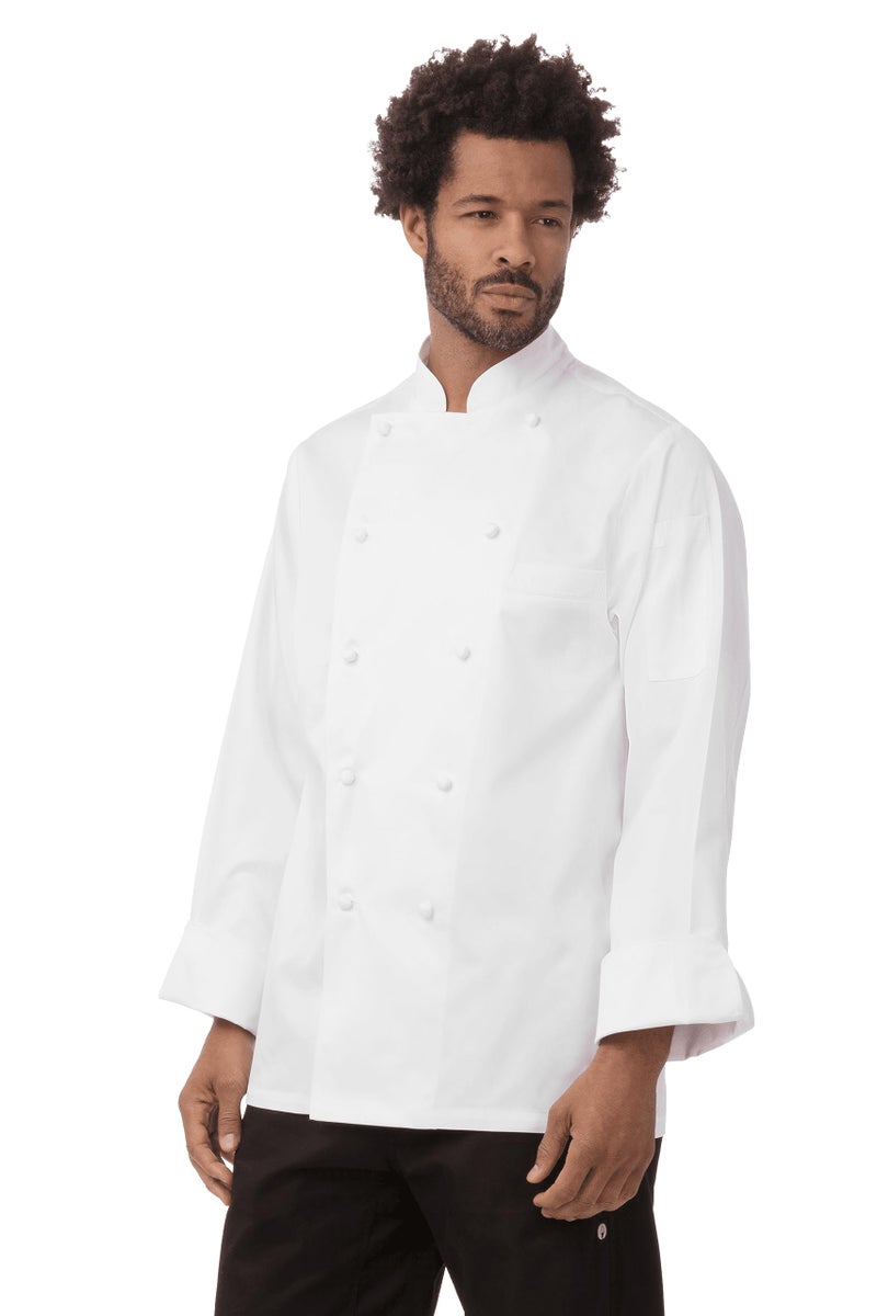 Chef Works Men's Madrid Premium Cotton Chef Coat, White, 58 - Image 4