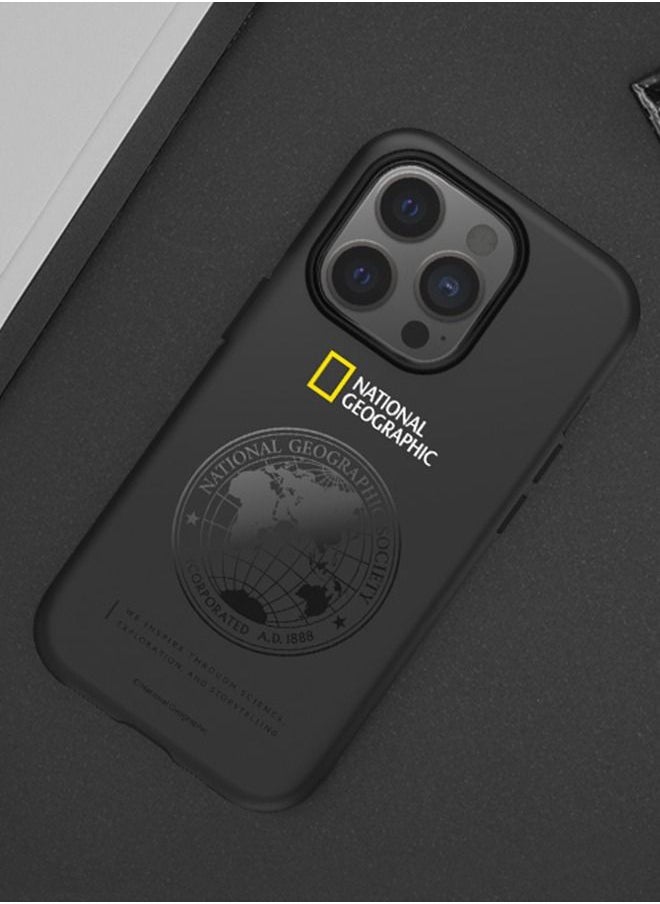 NATIONAL GEOGRAPHIC - National Geographic Global Seal Double Protective Case iPhone 14 Plus -Black - Image 1