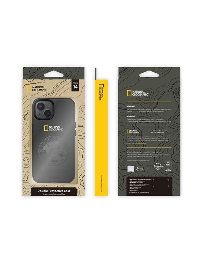 NATIONAL GEOGRAPHIC - National Geographic Global Seal Double Protective Case iPhone 14 Plus -Black - Image 1