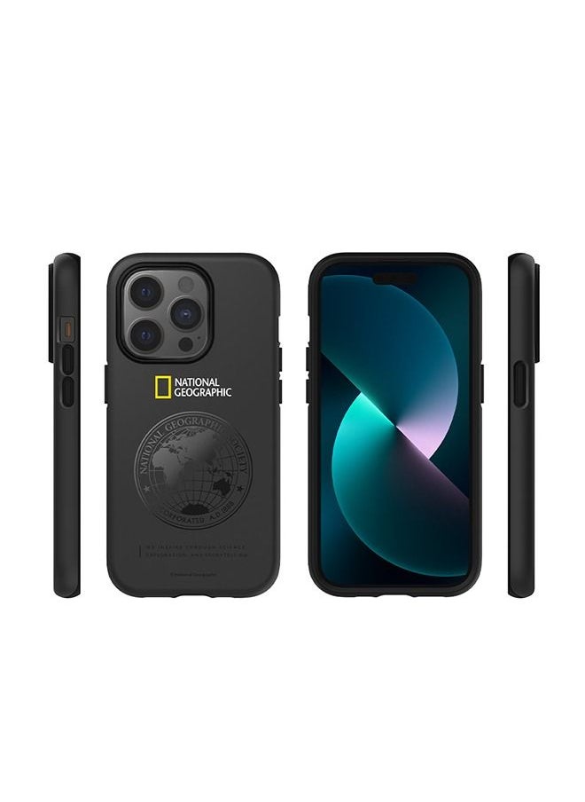 NATIONAL GEOGRAPHIC - National Geographic Global Seal Double Protective Case iPhone 14 Plus -Black - Image 1