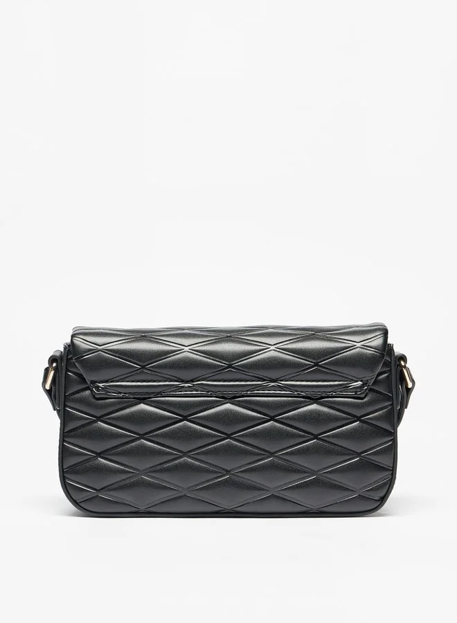Celeste Quilted Crossbody Bag with Adjustable Strap and Flap Closure