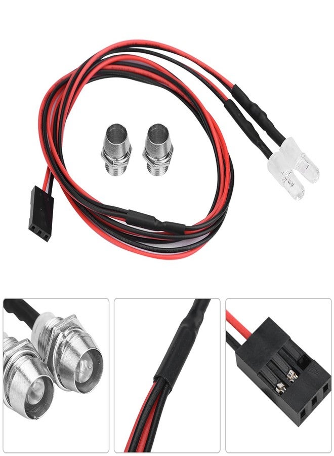 NOENNULL RC LED Lights 2LED Light Headlights Kit RC Accessories Compatible with 1/10 RC Car Truck Crawler, 5mm (No. 9 Light White Light) - Image 5