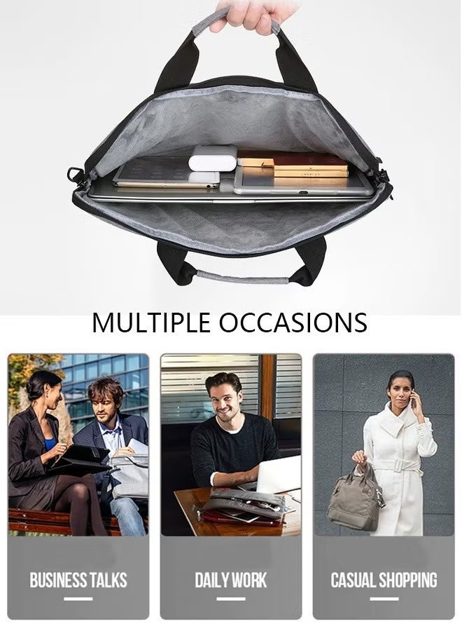 DUNISO 15.6 Inch Laptop Bag Lightweight Computer Bag Travel Business Handbag Briefcase Water Resistant Shoulder Messenger Bag for Men and Women Work Office College School - Image 2