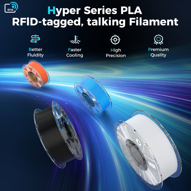 Creality Hyper PLA RFID Filament Orange 1 75mm 2 2LB High Speed Printing Color Recognition - Image 4