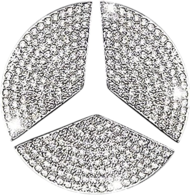 UTILITYNest Crystal Steering Wheel Emblem Decal for Mercedes-Benz W205 C-Class - Image 2