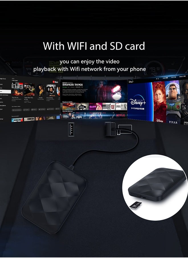 Wireless CarPlay Box - Wireless Android Auto 4GB+64GB (RAM+ROM) - Car Adapter 3-in-1 Car AI Box  Android 14 Bluetooth