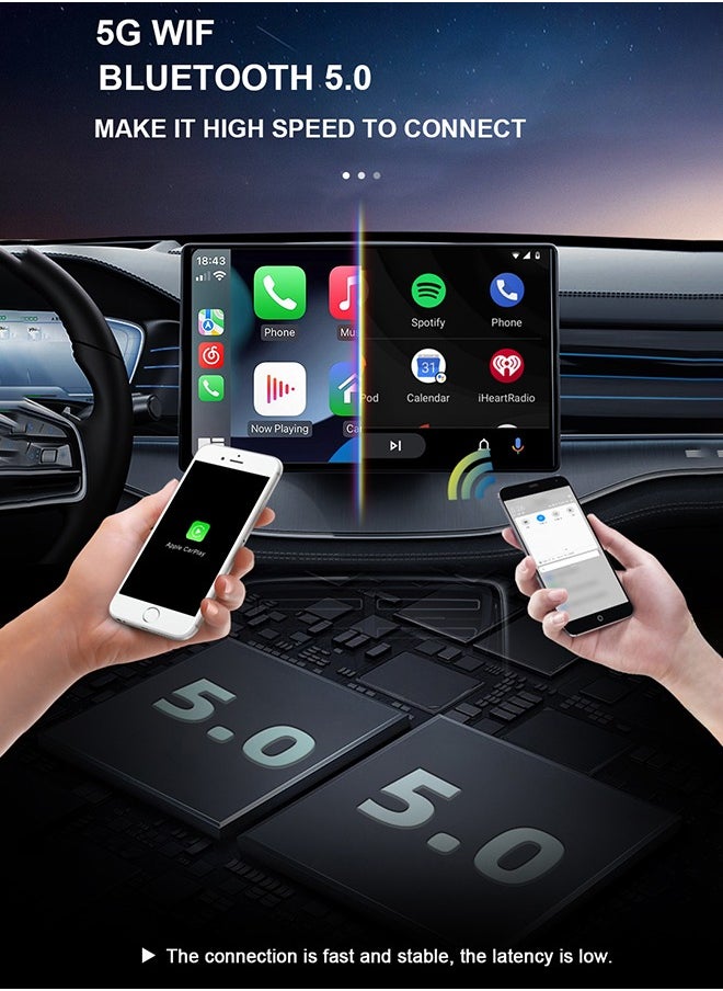 Wireless CarPlay Box - Wireless Android Auto 4GB+64GB (RAM+ROM) - Car Adapter 3-in-1 Car AI Box  Android 14 Bluetooth
