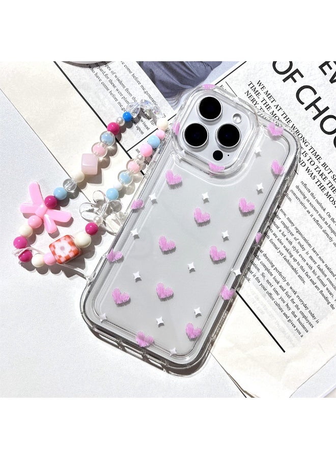 NIBEMINENT Painted Love Protective TPU Case Cover For iPhone 15 Pro Clear - Image 2