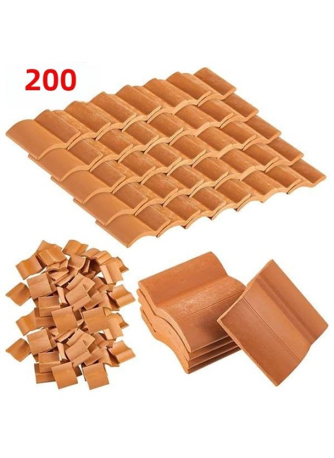 1 Than 16 Model Brick Mini Small Brick Children's Handmade Diy Miniature Antique Building Building House Toy Tile-Color:1:12 Cyan Tile Flakes  - Image 4
