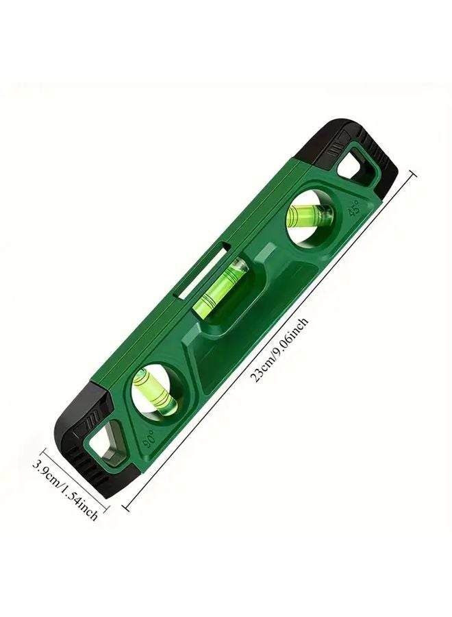 Type B Magnetic Torpedo Level Compact Green Black Woodworking Tool For DIY - Image 4