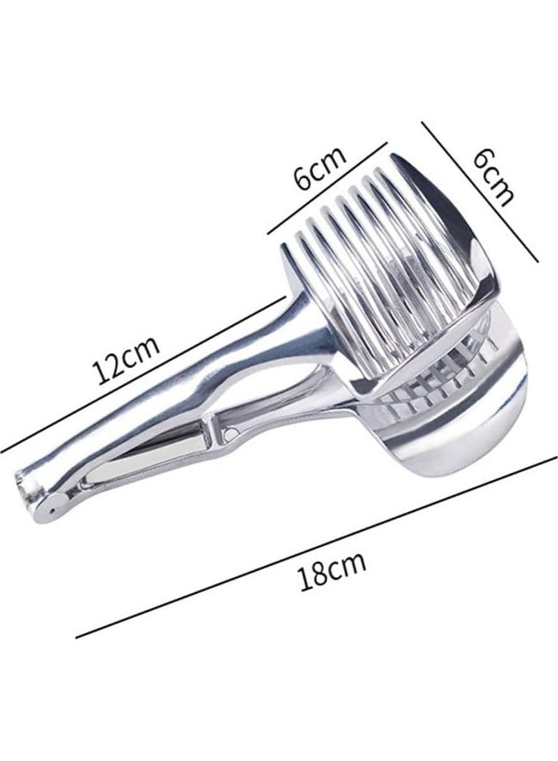 erorex Onion Holder for Slicing,Lemon Slicer Onion Cutter for Slicing,Vegetable Cutter for Potato and Tomato,Avocados,Eggs,Food Slicer Assistant Tool for Slicing Fruit Lemon and Meat,Kitchen Gadget - Image 3