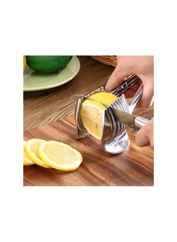 erorex Onion Holder for Slicing,Lemon Slicer Onion Cutter for Slicing,Vegetable Cutter for Potato and Tomato,Avocados,Eggs,Food Slicer Assistant Tool for Slicing Fruit Lemon and Meat,Kitchen Gadget - Image 4