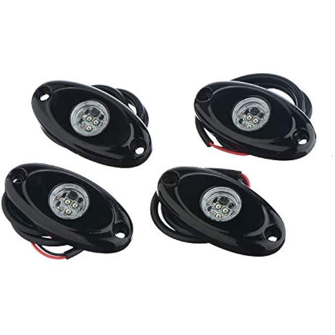 YONEDA Led Rock Lights 4Pods Waterproof Led Neon Underglow Light For Car Truck Atv Utv Suv Jeep Offroad Boat Underbody Glow Trail Rig Lamp Red - Image 5