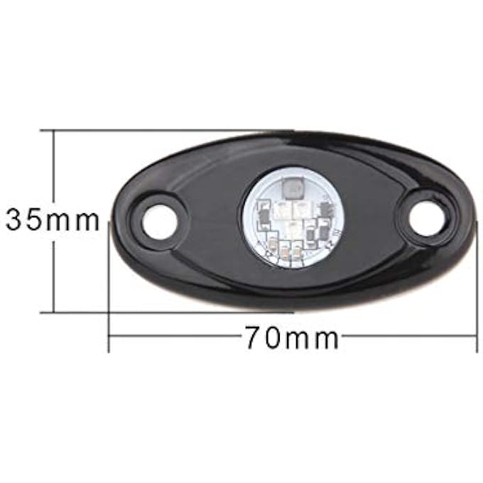 YONEDA Led Rock Lights 4Pods Waterproof Led Neon Underglow Light For Car Truck Atv Utv Suv Jeep Offroad Boat Underbody Glow Trail Rig Lamp Red - Image 3