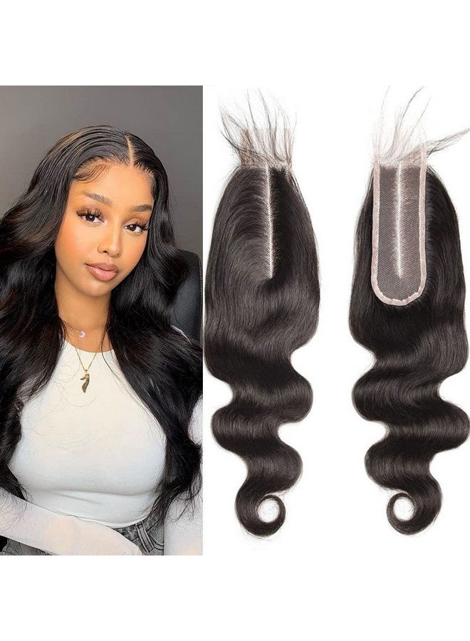 Czrleaty Brazilian Body Wave 2X6 Transparent Lace Closure With Baby Hair Middle Part Remy Human Hair Swiss Kim K 2X6 Lace Closure(14")  - Image 2