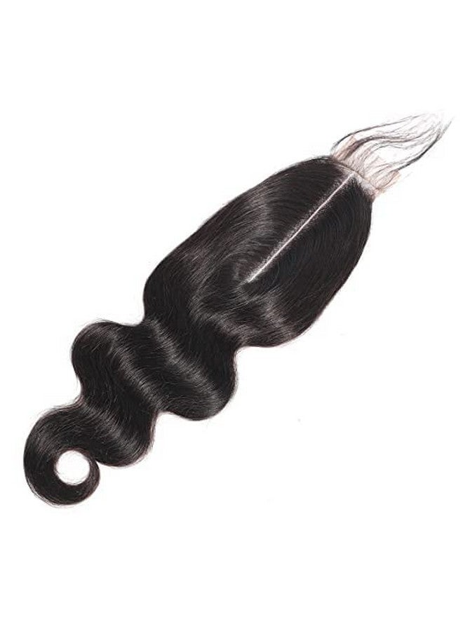 Czrleaty Brazilian Body Wave 2X6 Transparent Lace Closure With Baby Hair Middle Part Remy Human Hair Swiss Kim K 2X6 Lace Closure(14")  - Image 3