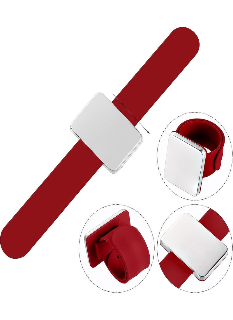Hodbehod Red Color Tailor's Pincushion Square Pincushion with Magnetic Bracelet and 250 Needles  - Image 1