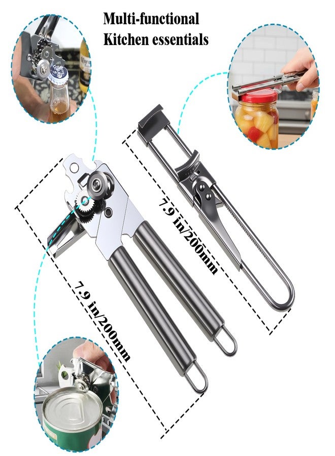 ROOCBIT Adjustable Stainless Steel Jar Opener & Magnetic Manual Can Opener Set - Multifunctional Openers for Weak Hands, Seniors with Arthritis, Effortless Jar, Bottle and Can Lid Openers - Image 3