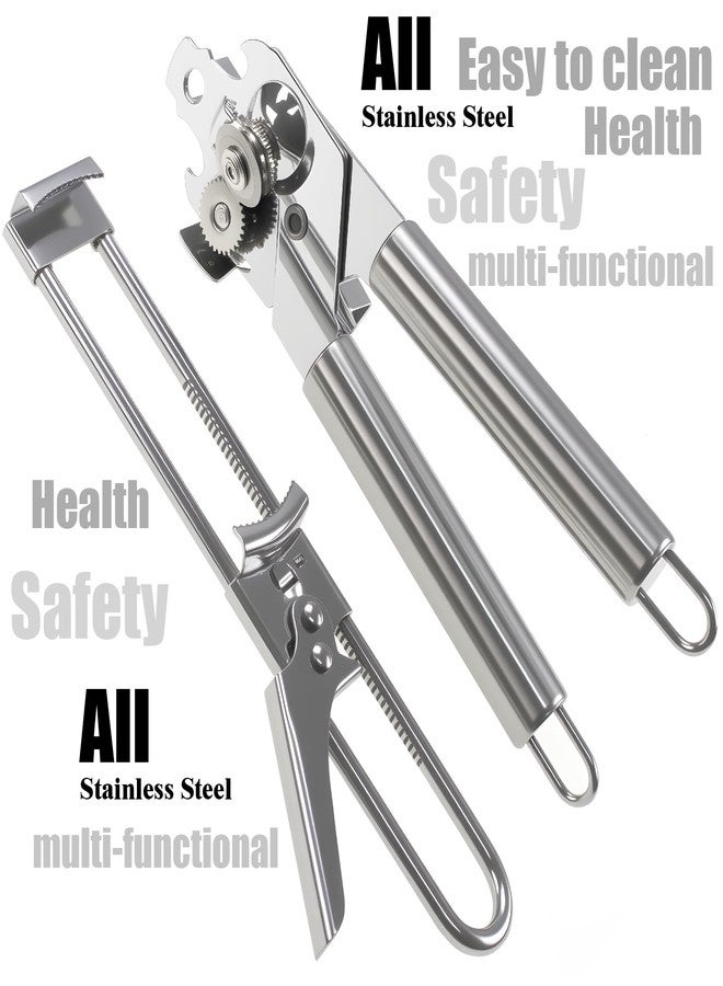 ROOCBIT Adjustable Stainless Steel Jar Opener & Magnetic Manual Can Opener Set - Multifunctional Openers for Weak Hands, Seniors with Arthritis, Effortless Jar, Bottle and Can Lid Openers - Image 2
