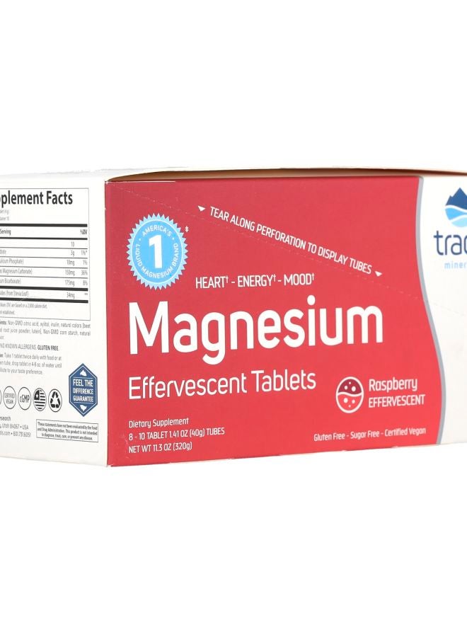 TRACE Magnesium Effervescent Tablets Raspberry 8 Tubes 10 Tablets Each - Image 2