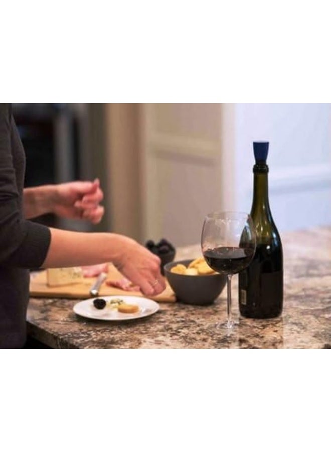 Repour  Wine Saver - Wine Preserver And Stopper, Indigo Blue, 11 Pack  - Image 2