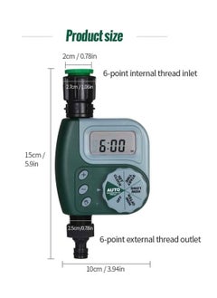 Dubkart Automatic Watering Timer, Large Screen Timing Watering Device Outdoor Garden Sprinkler Controller Intelligent (Green/Grey)  - Image 5