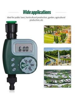 Dubkart Automatic Watering Timer, Large Screen Timing Watering Device Outdoor Garden Sprinkler Controller Intelligent (Green/Grey)  - Image 4