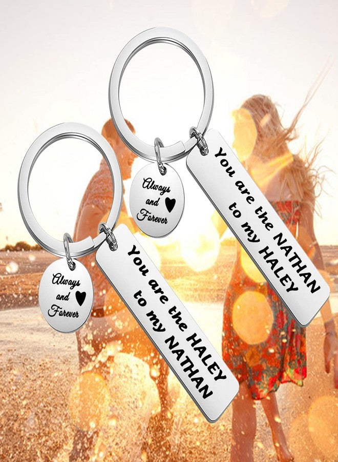 FAADBUK TV Show Inspired Gift Couple Keychain Set You Are The Haley to My Nathan Always And Forever Valentine’s Day Gift for Her (Haley to My Nathan) - Image 4